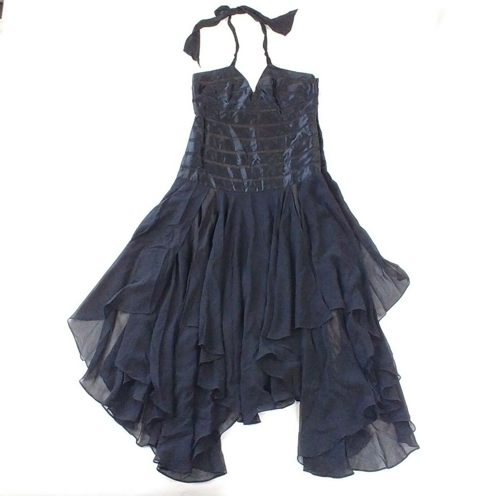 BCBG Max Azria Womens 12 Dress Satin Striped Halte